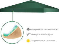Copertura per Gazebo, Tetto Ricambio per Gazebo, Tetto del Padiglione 3x3 m (Verde)