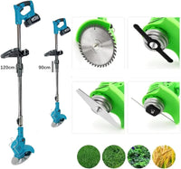 Decespugliatore a Batteria, Tagliabordi Elettrico 24 V con 2 Batterie e Lame Metalliche