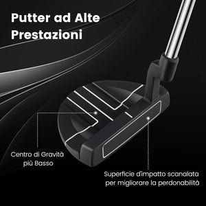 Chipper da Golf, Cuneo da Golf da 89 cm con Linee di Allineamento per Migliorare la Precisione, Club da Golf per Destrorsi