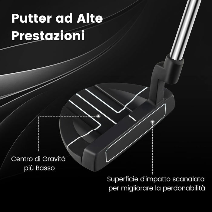 Chipper da Golf, Cuneo da Golf da 89 cm con Linee di Allineamento per Migliorare la Precisione, Club da Golf per Destrorsi