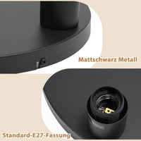 ZMH Lampada da soffitto vintage nera 3 luci E27 senza lampadine