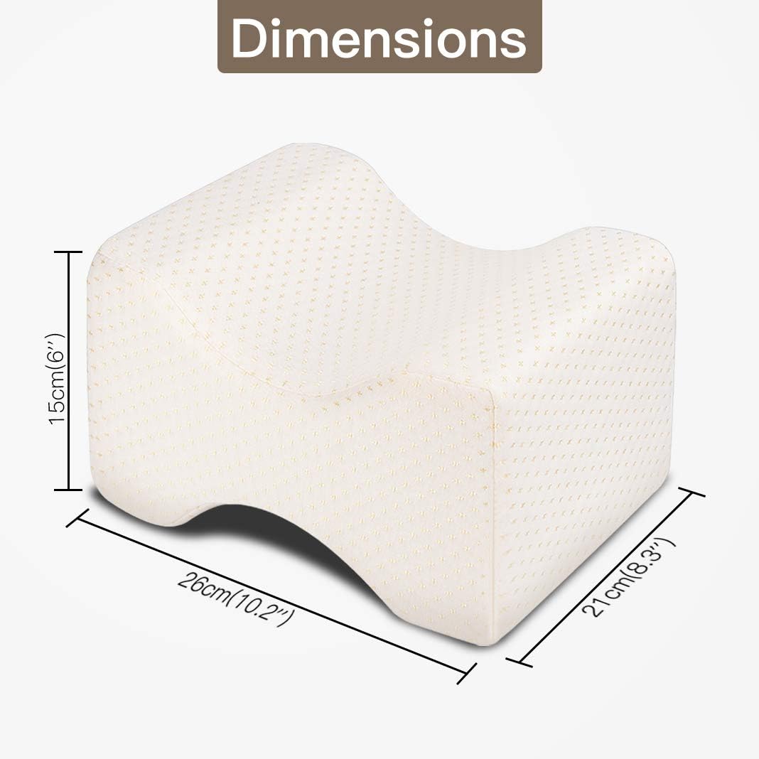 OLYMPIA Cuscino per ginocchia per chi dorme sul fianco, cuscino ortopedico per gambe per dormire senza dolore, cuscino ergonomico in memory foam viscoelastico I rivestimento traspirante