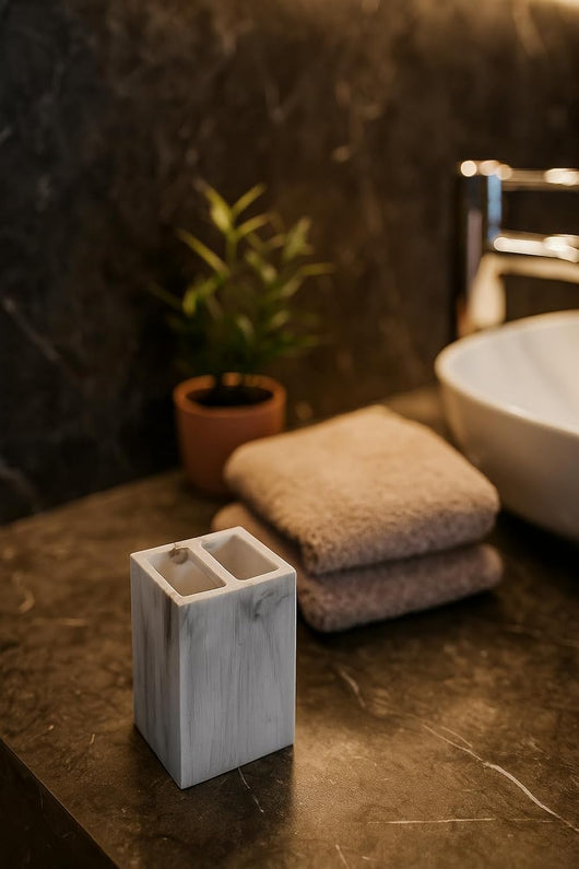 Labor Porta Spazzolini In Poliresina – Serie Marble