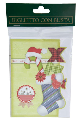 Set 8 Biglietti Augurali di Natale con Busta – Design Assortiti – Biglietti di Auguri Natalizi in Carta – Formato 14 x 24,5 cm