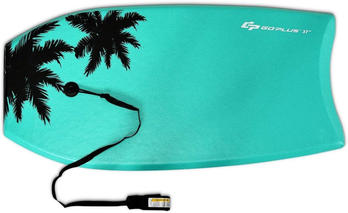 Tavola da Surf in XPE, EPS e HDPE, Tavola Surf Bambini e Adulti con Leash per Polso, Tavoletta Mare Disponibile in Vari Colori, Carico Massimo 85 kg (94 x 47 x 5,5 cm, Turchese)