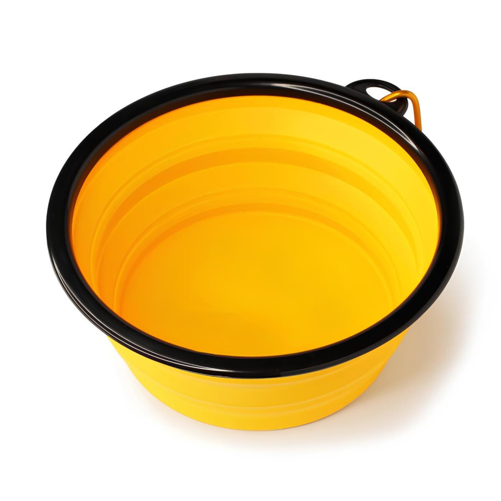 Ciotole per Cani da Viaggio 450 ml, Ciotola Pieghevole per Cani Acqua e Crocchette, Realizzata in Silicone Ciotola Portatile per Cani e Gatti (Giallo)