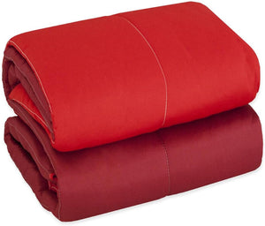 Trapunta Piumone Invernale DoubleFace 250gr Coperta Calda Letto Matrimoniale Made In Italy Bordeaux