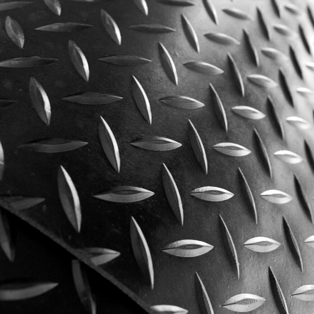 Zerbino Gomma Tappeto Isolante 120x220 cm Antiurto Antiscivolo Copri Pavimento Nero