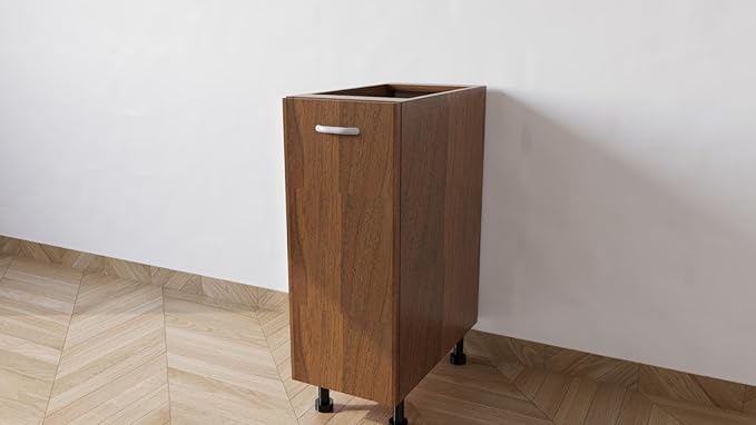 Mobile Base Da 30. Compreso Di Anta H 72 Cm L 30 Cm P 55,5 Cm Compresa Di Piedini 10 Cm colore Noce