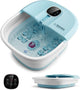 Pediluvio Massaggiatore Piedi Elettrico, Idromassaggiatore Plantare Pieghevole con Riscaldamento e Telecomando, 3 Temperature Regolabili (blu)