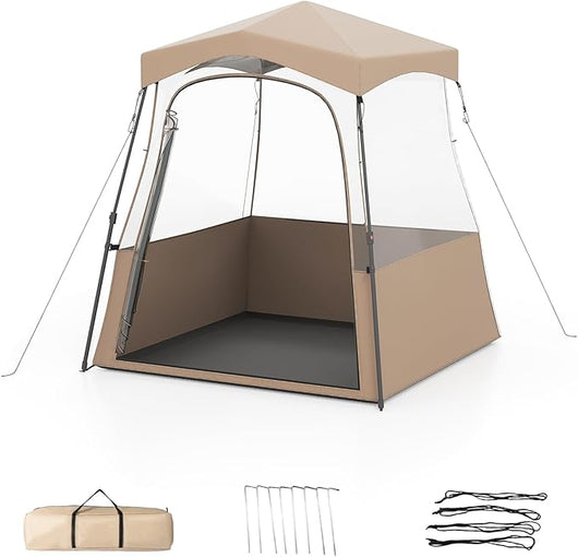 Tenda sportiva, tenda trasparente con visuale libera, telaio robusto e borsa per il trasporto, tenda da campeggio per esterni, tenda a bolla pop-up per guardare gli sport, fare il tifo, campeggiare (180 x 180 x 193 cm)