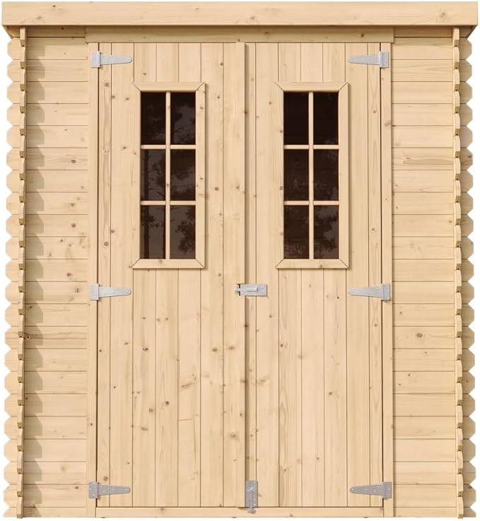 TIMBELA M309C Casetta da Giardino in Legno - A200x204x204cm/3.53 m2