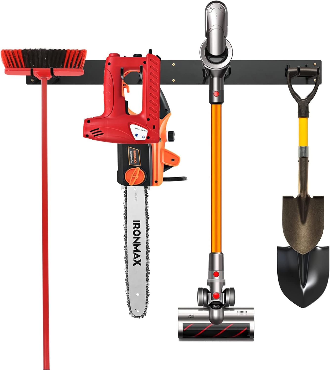 Organizzatore Garage, Organizzatore di Attrezzi da Giardino in Metallo con 8 Ganci, Capacità di Carico di 150 kg