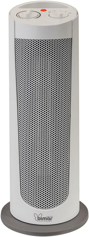 Bimar HP129 Stufetta Elettrica a Colonna, Termoventilatore PTC Elettrico 2000W a Basso Consumo, Termostato Regolabile e 2 Potenze