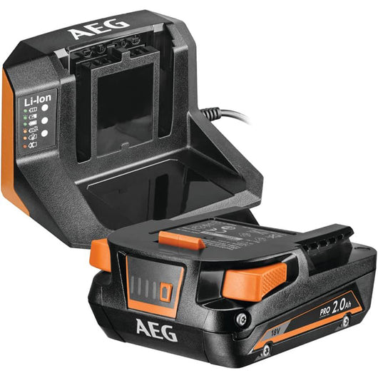 KIT SET BATTERIA CARICABATTERIE + BATTERIA 2.0Ah 18V SETL1820S AEG