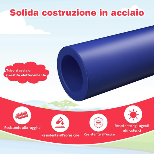 Cupola di Arrampicata, Struttura per Arrampicata con Scivolo, Capacità di Carico di 180 KG, per Bambini da 3 a 10 Anni, Ideale per Palestra, Cortile e Giardino (Rosso)