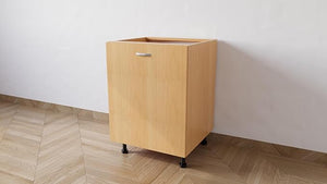 Mobile Base 60 Compreso Di Anta, H 72 Cm L 60 Cm P 55,5 Cm, Spedizione In Kit Faggio