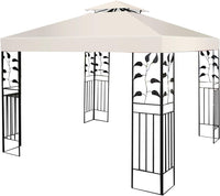Tetto di Ricambio per Gazebo da Giardino Copertura di Ricambio Gazebo 3 x 3 m (Beige)