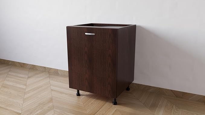 Mobile Base 60 Compreso Di Anta. H 72 Cm L 60 Cm P 55.5 Cm. Spedizione In Kit Wenge'