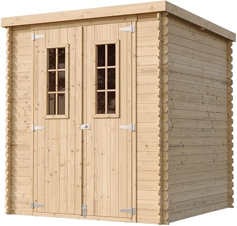 TIMBELA M309C+M309G Casetta da Giardino in Legno CON PAVIMENTO TRATTATO - 3.53 m2