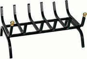 Brucialegna in Ferro con Pomelli in Ottone, Porta Legna, Spessore 14 mm, Nero 40x30x26h cm
