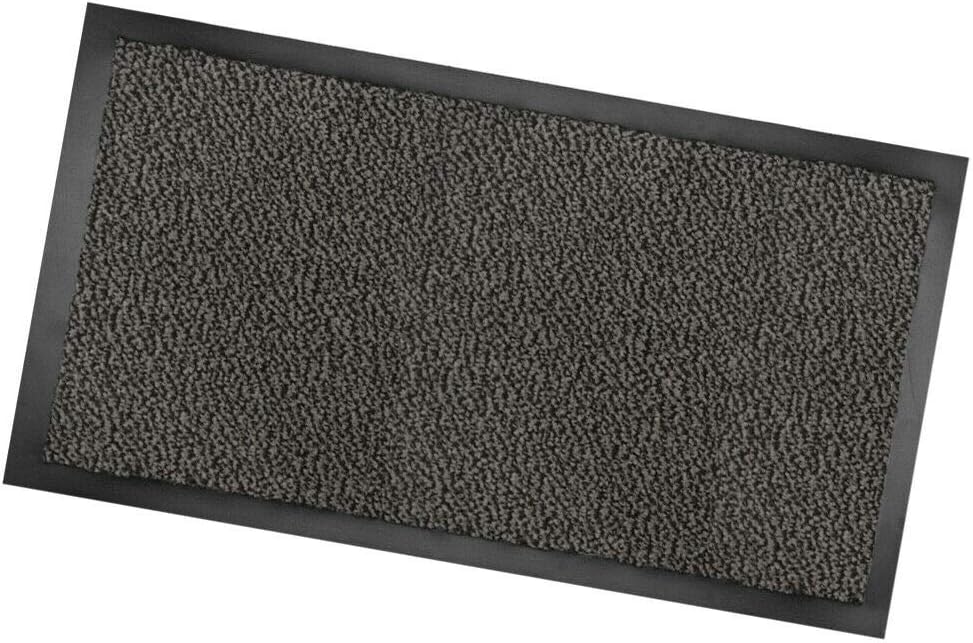Zerbino Asciugapassi Antiscivolo 60x90 cm Tessitura Morbida Retro Gommato Antracite