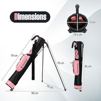 Borsa da Golf Leggera con Supporto, per Campo Pratica, Par 3 e Campi Esecutivi, Borsa da Golf con Tracolla Regolabile, Tasca e Portabottiglie per Donne e Uomini