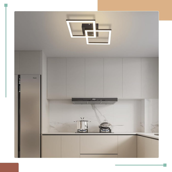 ZMH Lampada da soffitto plafoniera LED moderna 24W design elegante per camera letto corridoio