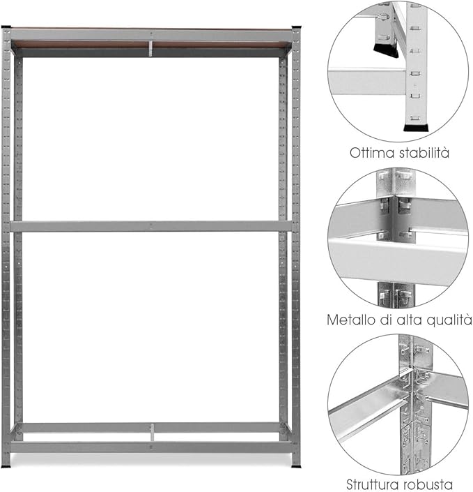 Scaffale Portagomme, Scaffale per Pneumatici in Acciaio 3 Ripiani, Scaffale per 8 Gomme da Officina Garage, 795kg, 120 x 40 x 180 cm