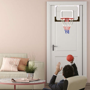 Mini Canestro da Basket, Dotato di Pallacanestro e Pompa a Mano Dimensioni:45 x 30 cm, Diametro del cerchio: 22cm