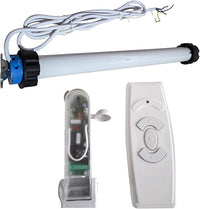 Motore Elettrico Professionale 100Kg/50Nm Silenzioso con Centralina Sole-Vento, Telecomando - Tapparelle/Tende Sole Ø70mm