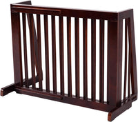 Cancelletto per Cani Regolabile in Legno Massello, con Base Larga e 3 Ante, Ideale per Cani di Piccola/Media Taglia (140-203) x 9,5 x 56 cm, Marrone