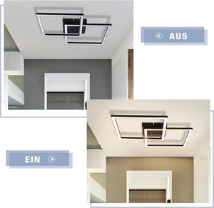 ZMH Lampada da soffitto plafoniera LED moderna 24W bianca calda design per cucina