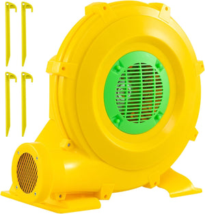 Ventilatore di Aria del Castello Gonfiabile, Soffiatore per Giochi Gonfiabili con Cavo di Alimentazione, Picchetti da Terreno, per Castello Gonfiabile, Scivolo Acquatico (750W)