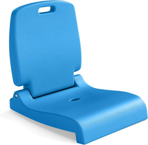 Sedia da Piscina Esterno, Sedia Pieghevole con Maniglia e Supporto, Foro di Drenaggio, Struttura in PE, Design Leggero per Spiagga, Campeggio, Pesca, Portata 100 kg (Blu)