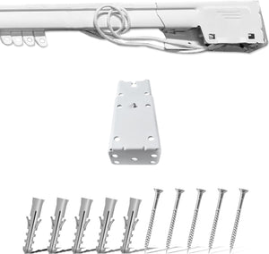 Bastone Binario Riloga Zineffa Scorritenda Estensibile in alluminio laccato bianco alta qualità, estesensibile da 122 a 215 cm