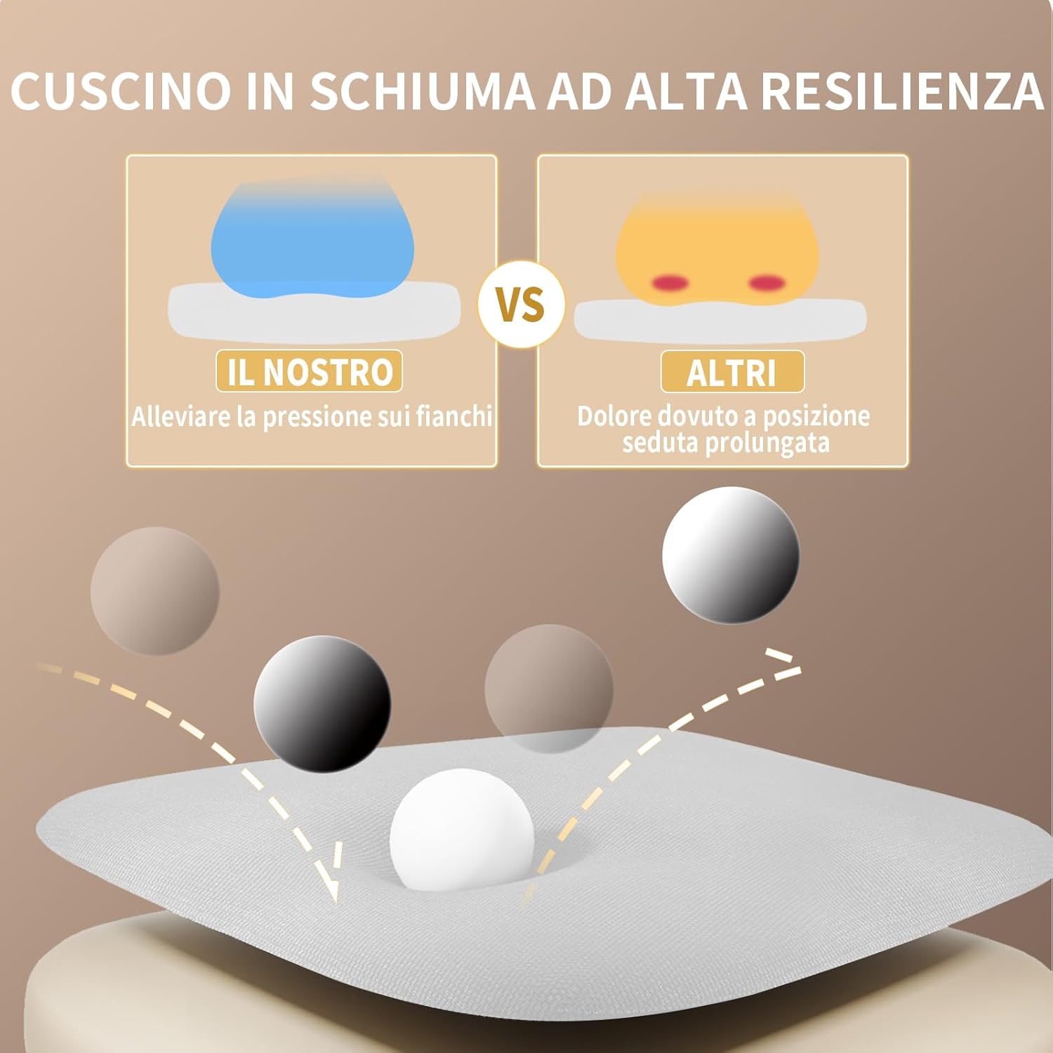 Sedia ufficio con rotelle - RATTANTREE - braccioli regolabili - Funzione Oscillante - Grigio