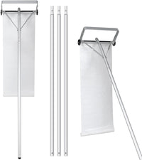 Restrello da Neve per Tetto Lungezza 193-619 cm, Rastrello per Neve Telescopico con 2 Ruote, Restrello in Alluminio Allungabile con 4 Asta Rimozione Neve per Tetto con Tessuto PE