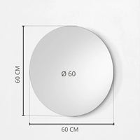 Specchio Bagno LED Rotondo ATOS Ø60 cm, Specchio Retroilluminato Bagno, Specchio LED Bagno 4000K, Specchio Rotondo Bagno moderno