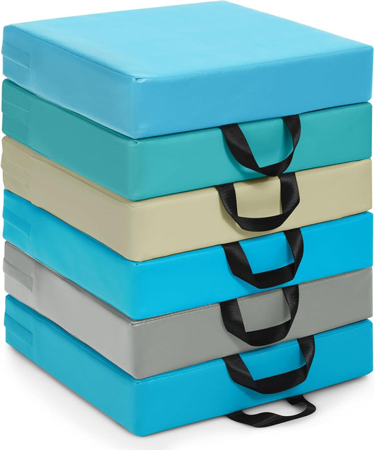 Tappeto per Bambini 6 Pezzi, Tappeto da Terra Cuscino Yoga Meditazione, per Camera da Letto e Salotto, Moderno 38x38x8cm