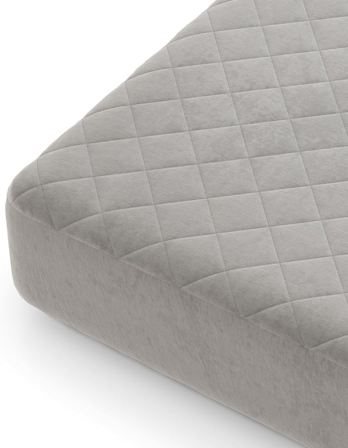 Protezione per Materasso, Coprimaterasso in Velluto Morbido di Lusso con Fondo Antiscivolo, Copertura per Materasso Confortevole con Imbottitura in Spugna (200 x 90 cm)