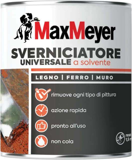 Sverniciatore Universale a Solvente per Legno, Ferro e Muri, 0.75L