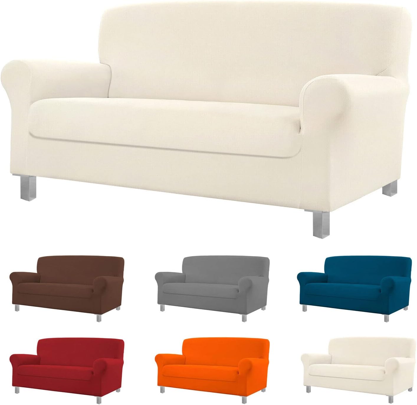 Copridivano Antimacchia 1 Posto Impermeabile Elasticizzato Fodera Salva Poltrona Grigio