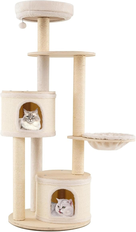 Albero per Gatti, Tiragraffi per Gattini con Tiragraffi in Sisal e Tappetino, Condomini, Piattaforma, Amaca, Giocattolo Pendente, Cuscino Lavabile e Multi-Livello, Mobili per Gatti da Interno