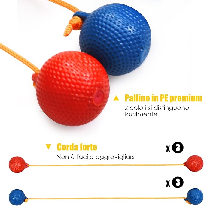Ladder Ball Gioco Golf Toss, Gioco per Interno ed Esterno con 6 Palline e Borsa per Il Trasporto, Segnapunti Incorporato