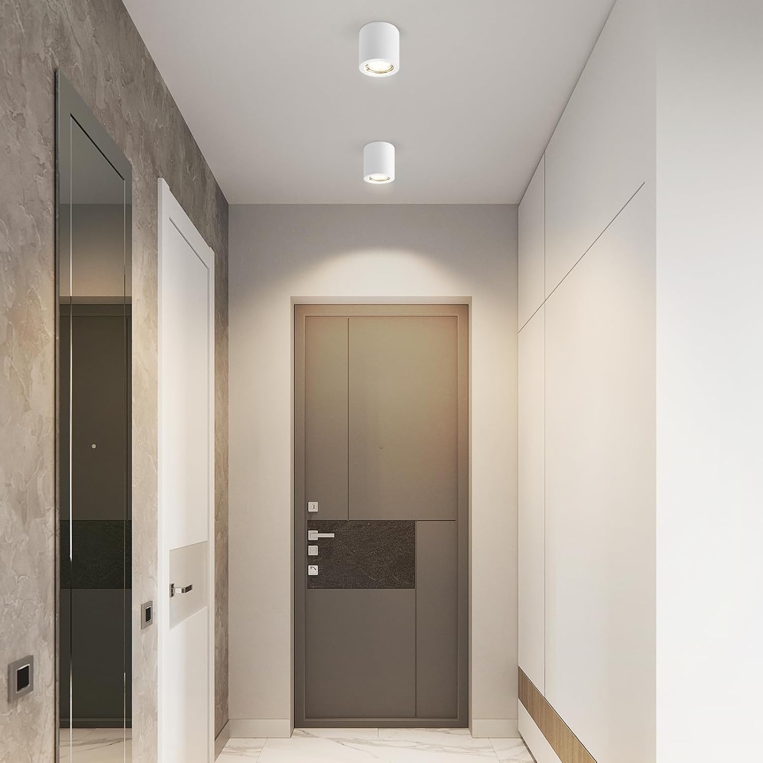 ZMH Lampada da soffitto faretto moderno GU10 bianco per cucina soggiorno