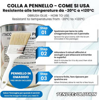 Kit Riparazione Tessuto Cielo Auto - Nido D'ape Grigio Medio Con 1 Colla a Pennello - Misura 1,50 x 1 m - Adatto anche per Pannelli Portiere e Pantoni