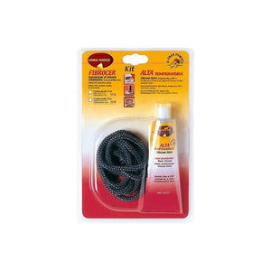 KIT GUARNIZIONE 6mm VETRO TERMOCAMINO STUFA PELLET FORNO CALDAIA + SILICONE