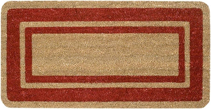 Zerbino Cocco Naturale Esterno Porta Entrata Retro Antiscivolo Raschiafango 60X120 Cm Bordeaux