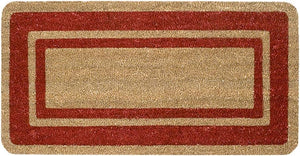 Zerbino Cocco Naturale Esterno Porta Entrata Retro Antiscivolo Raschiafango 40X80 Cm Bordeaux